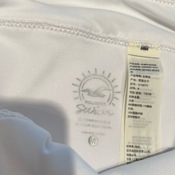 White ribbed bikini / bandeau white bikini / LA Hearts bikini - Picture 3 of 4